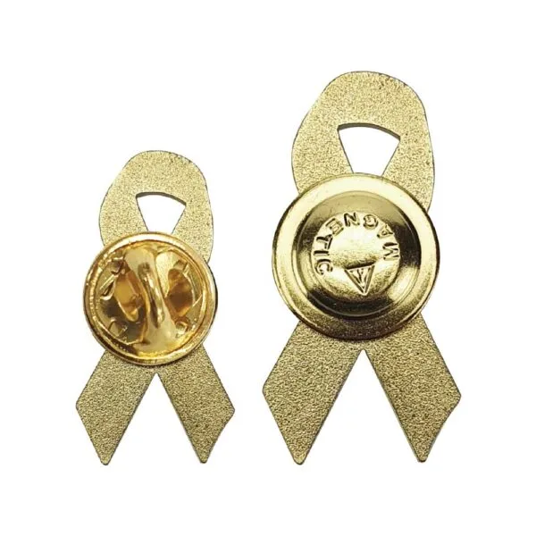 Breast Cancer Awareness Badges with Pin / Gold Magnet - Image 2