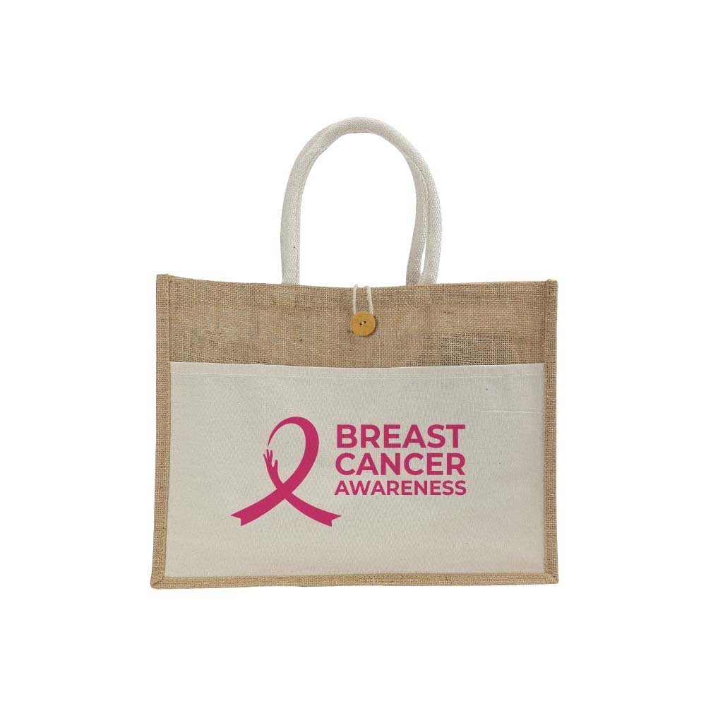 Jute Bags & Breast Cancer Awareness Logo