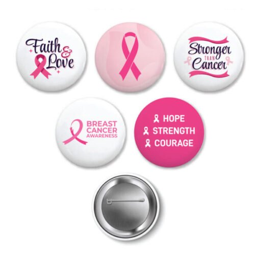 Breast Cancer Awareness Button Badges