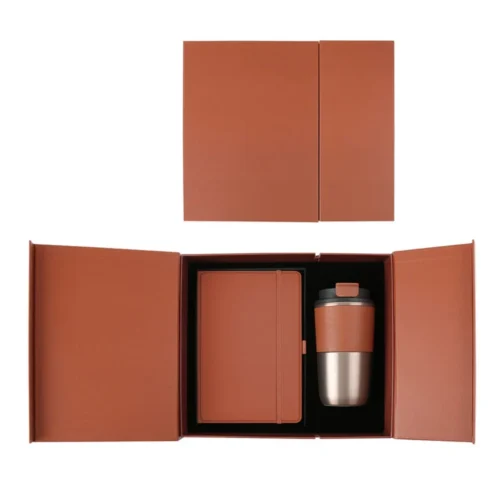 Gift Set with 420ml Stainless Steel Mug, PU Notebook & Metal Pen