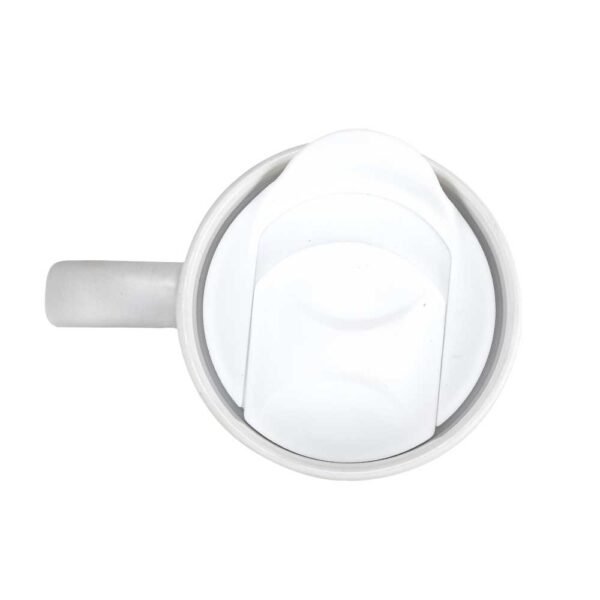 White Ceramic Mugs with Breast Cancer Awareness Logo - Image 2