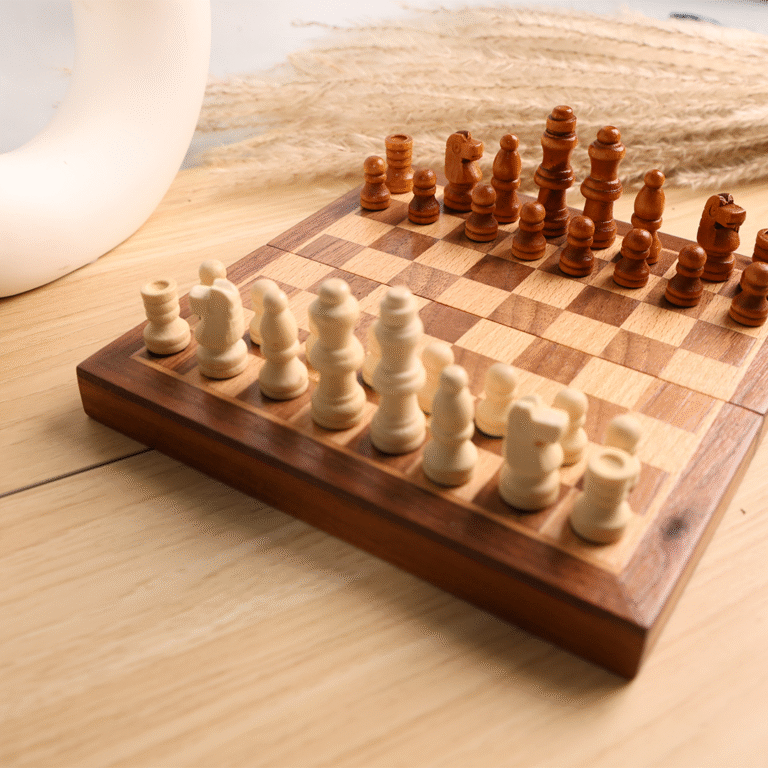 Compact Wooden Chess Set - Image 3