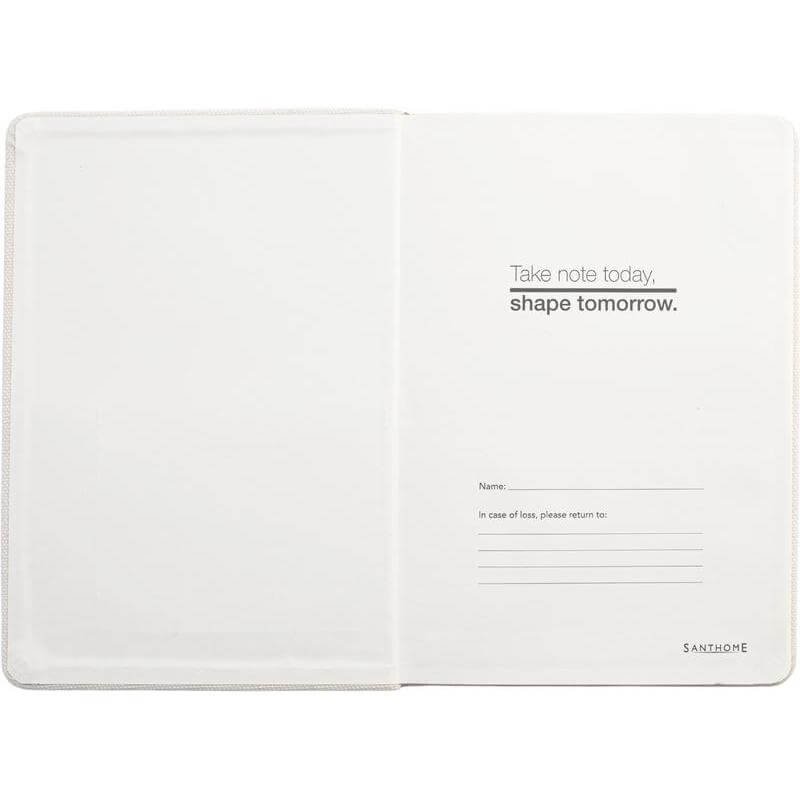Recycled Canvas A5 Hard Cover Notebook with PU Pocket - Image 3