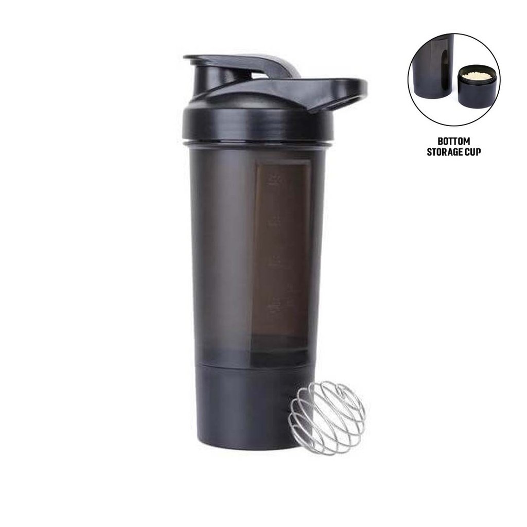 Protein Shaker Water Bottle with Cup