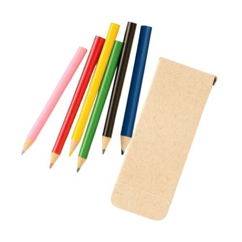 Set of 6pcs Colour Pencils in Lemongrass Paper Box