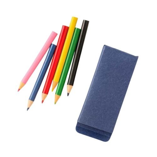 Set of 6pcs Colour Pencils in Denim Paper Box
