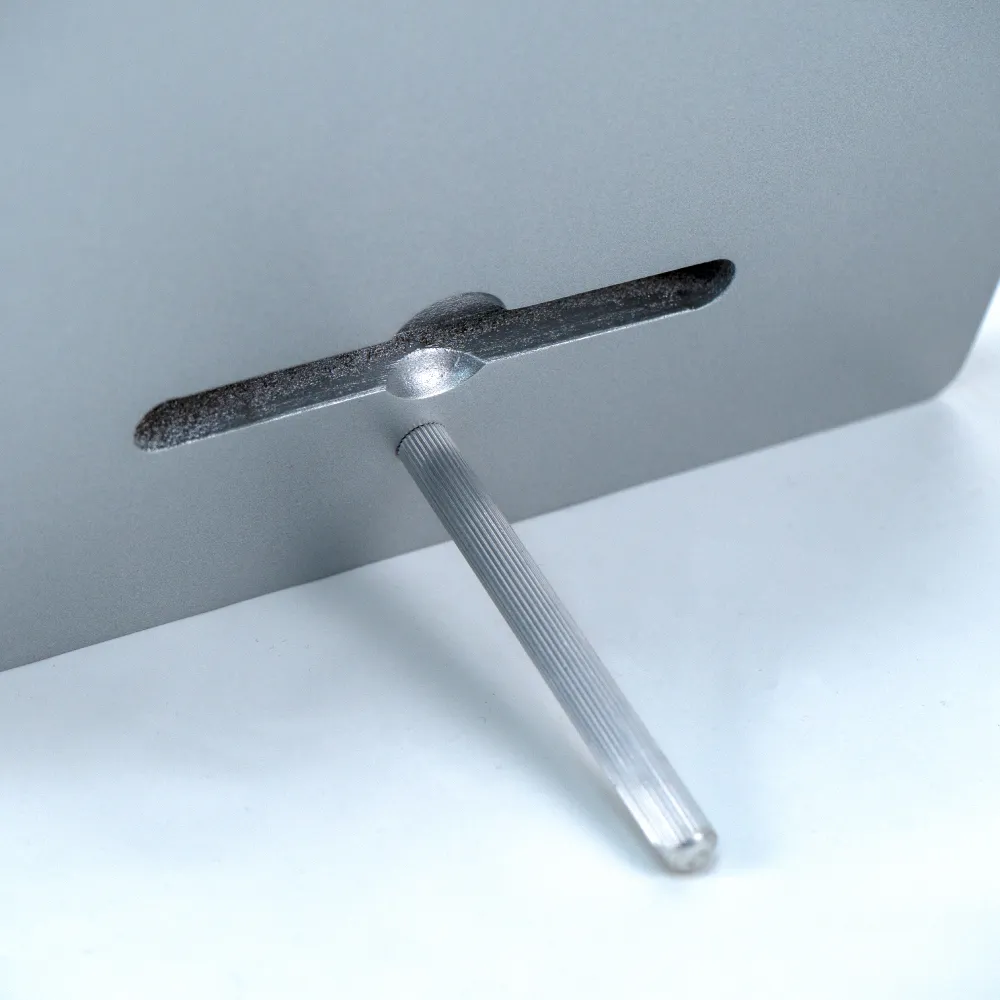 A4 Aluminum Award Plaques with Round Colored Plate and Stand - Image 3