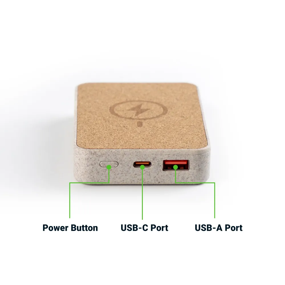 Cork MagSafe Wireless Powerbank with Foldable Stand - Image 5