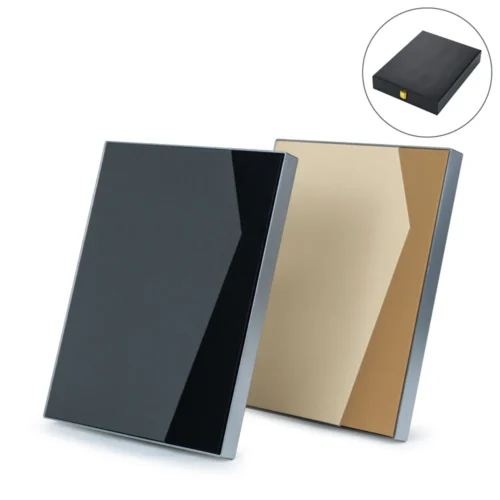 Two-Toned PU Leather Awards with Aluminum Frame