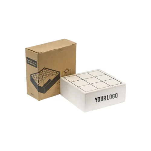 Premium Wooden XO Game Set with Sliding Box