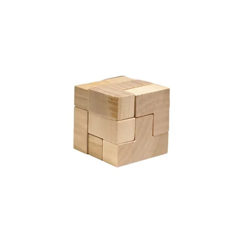 3-in-1 Premium Wooden Brain Teaser Puzzle Set with Sliding Box