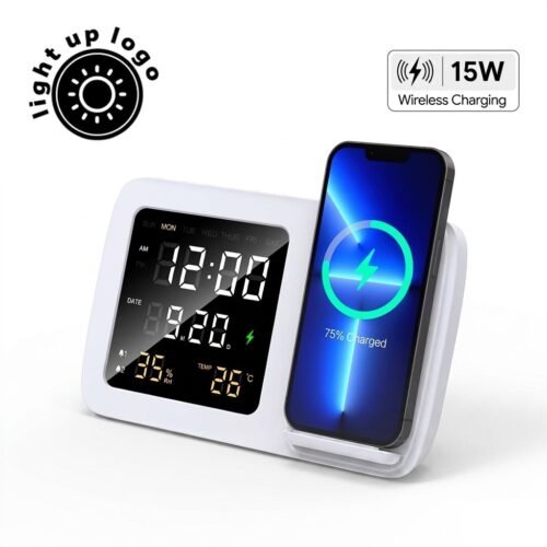 Giftology Digital Alarm Clock Wireless Charger