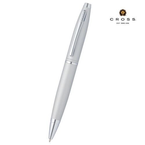 Cross Satin Chrome with Polished Chrome Appointments Ballpoint Pen (Blue Ink)