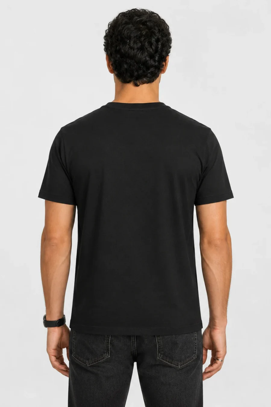 Bio-Washed Round Neck T-Shirt for Men - Image 3