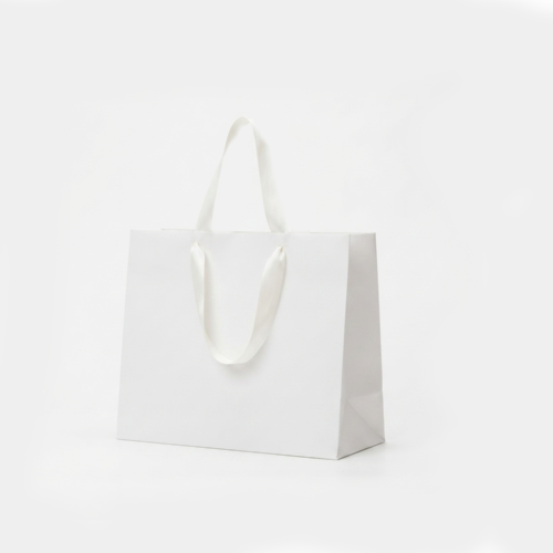 Paper Bags White Kraft Square Base Plain Paper Bags