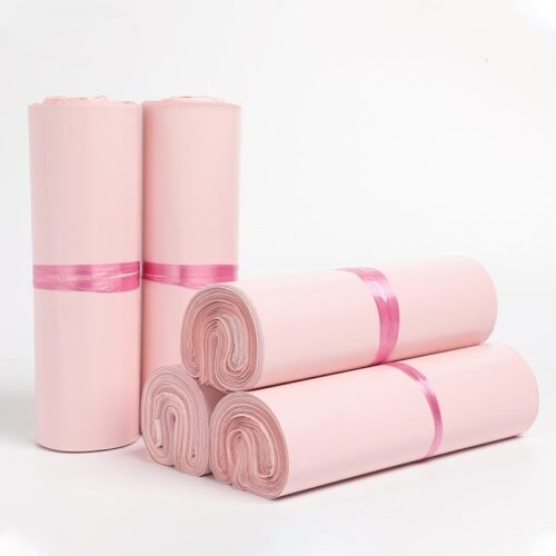 Baby Pink Plastic Envelope Bag