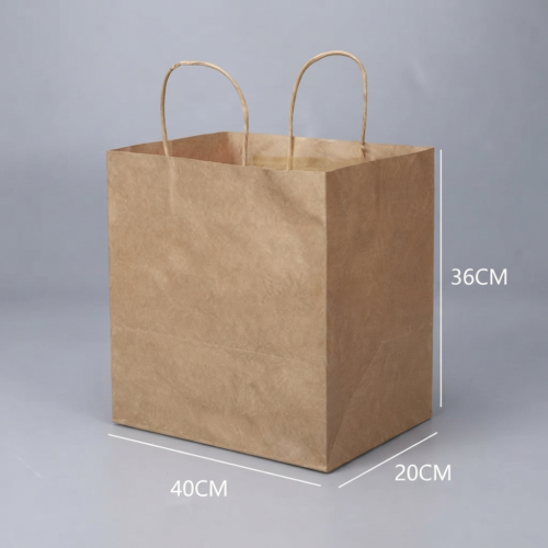 Pack Brown Kraft Paper Bags With Handles