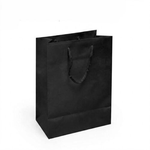 Black Plain Paper Bags