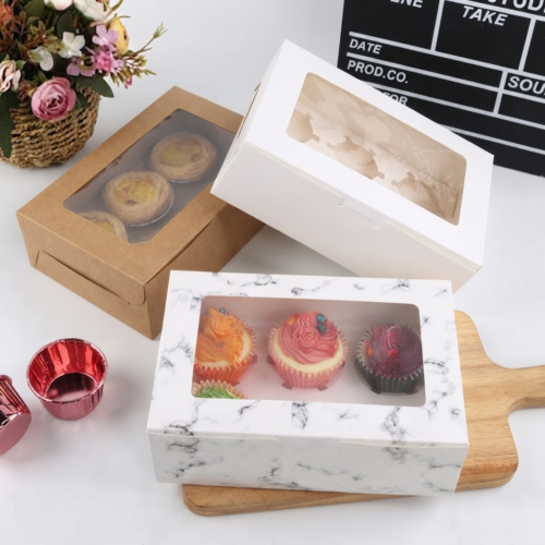 Cavities Paper Cupcake Box with Inserts