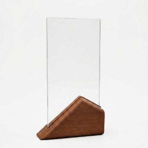 Wooden Base Acrylic Sign Holder