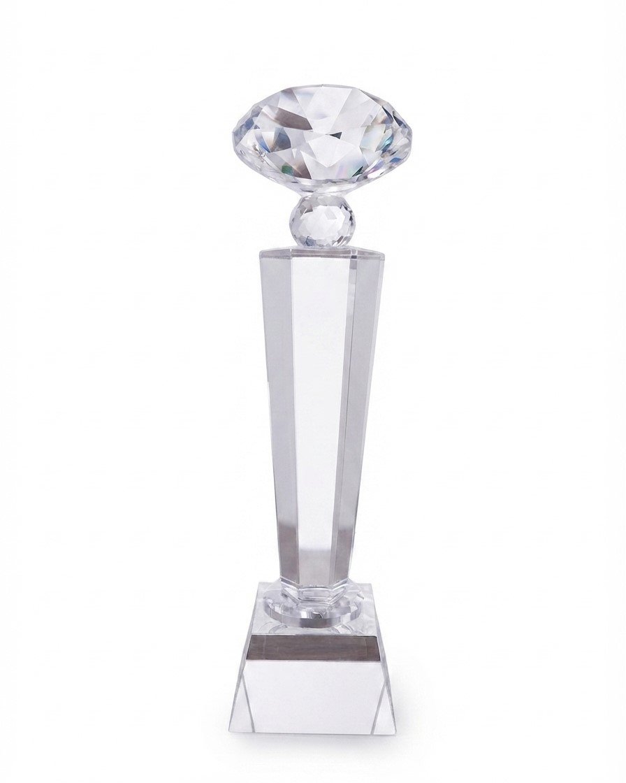 Exquisite Crystal Diamond Trophy