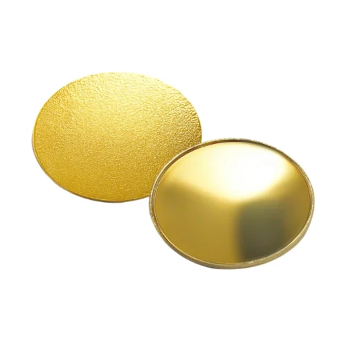 Gold Round Metal Badges