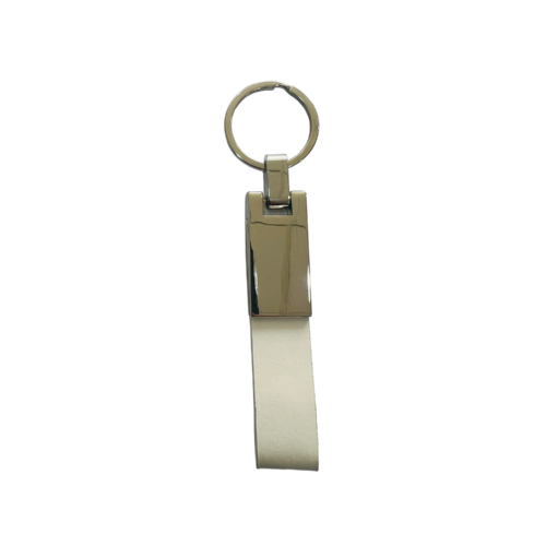 Executive Leather & Metal Keychain