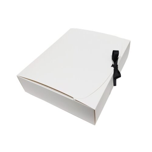 White DIY Gift Box With Ribbon