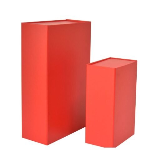 Red Color Flat Cardboard Boxes, Magnet Boxes