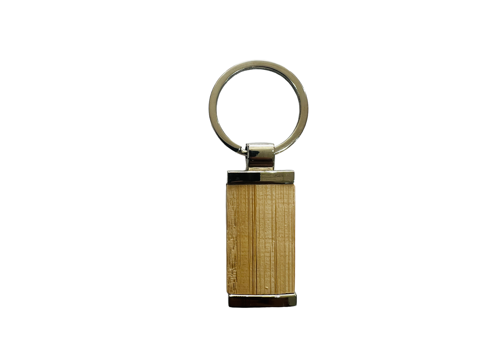 Bamboo and Metal Keychains - Image 3