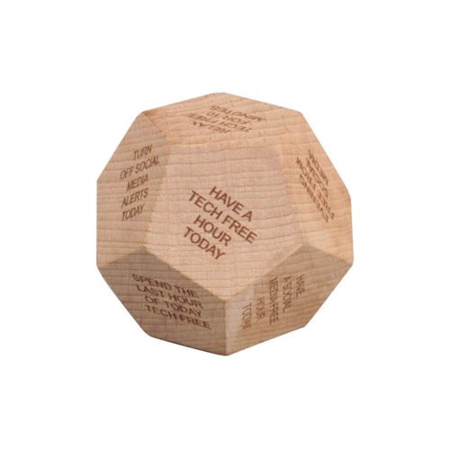 eco-neutral Digital Detox Wooden Dice