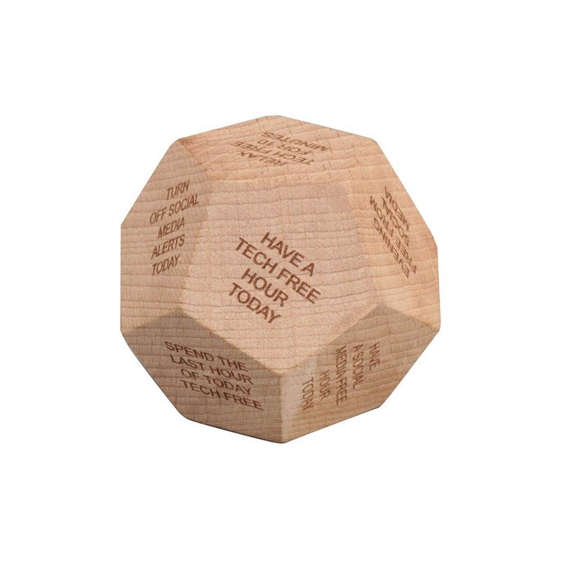 eco-neutral Digital Detox Wooden Dice