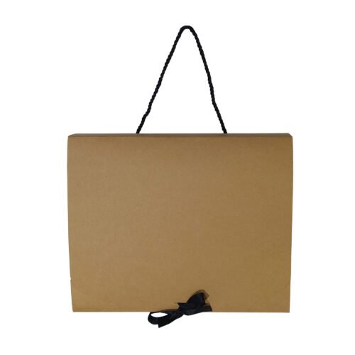 Kraft DIY Gift Box With Ribbon and Handle