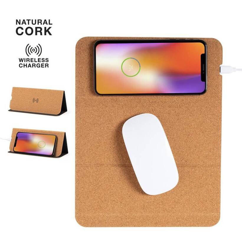 Cork Foldable Mousepads with Wireless Charging - Image 7