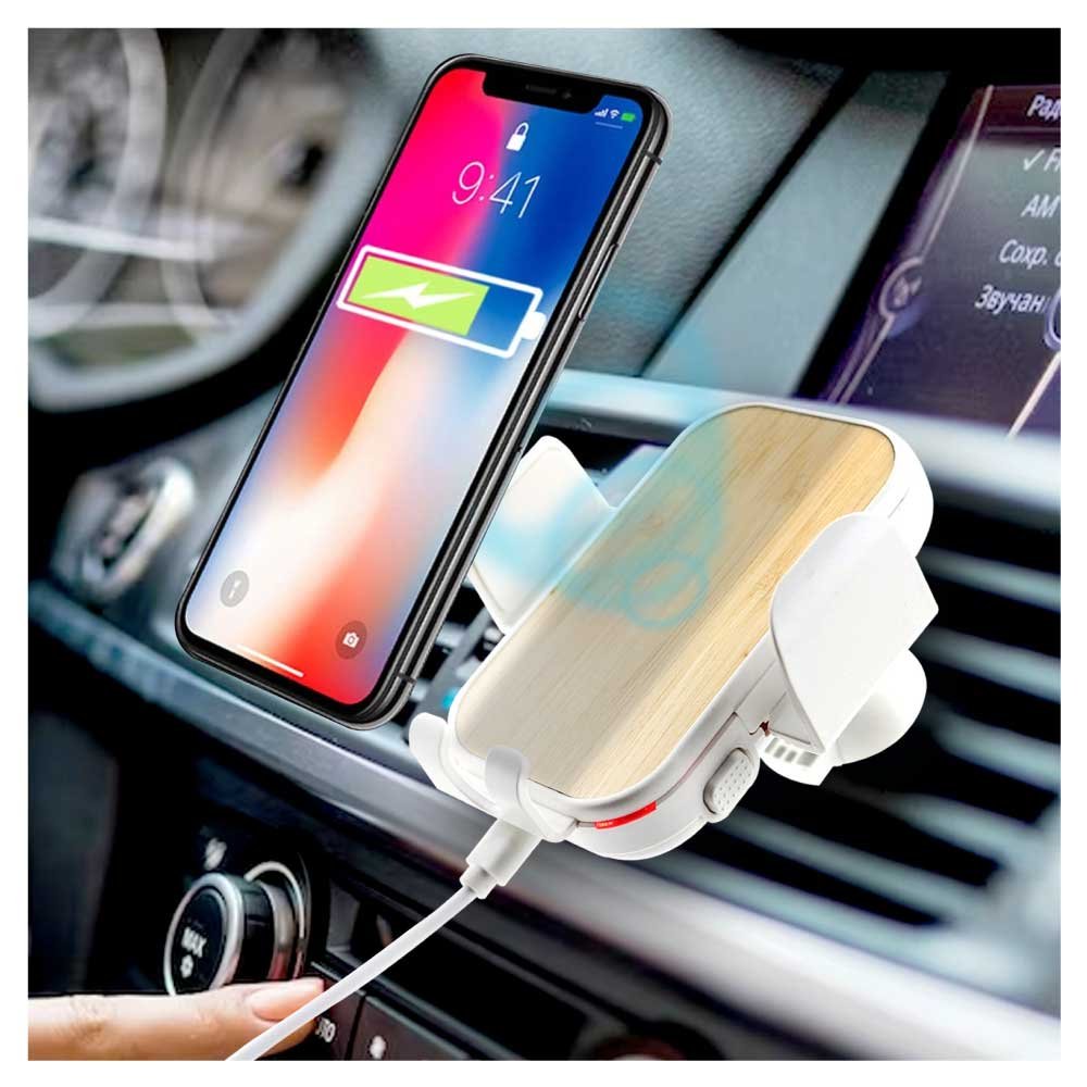 Car Phone Holder with Wireless Fast Charger - Image 2
