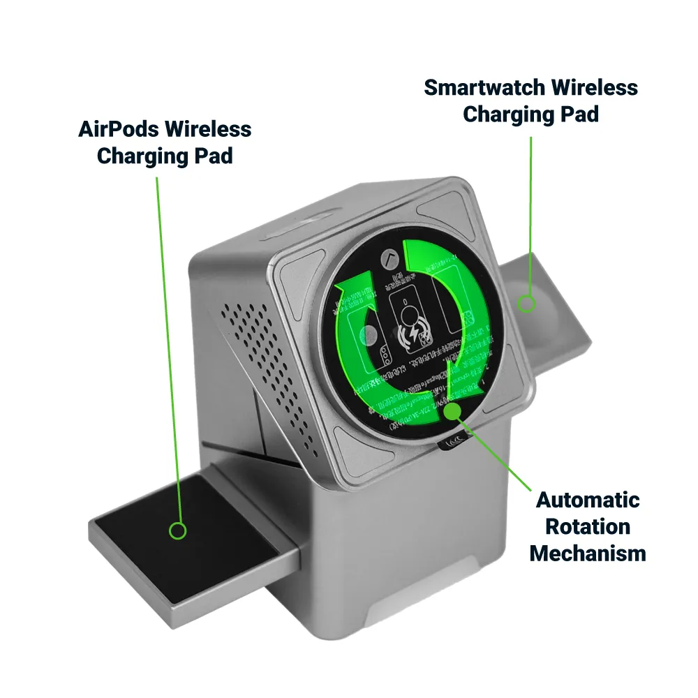 Touch Rotate Wireless Charging Station - Image 4