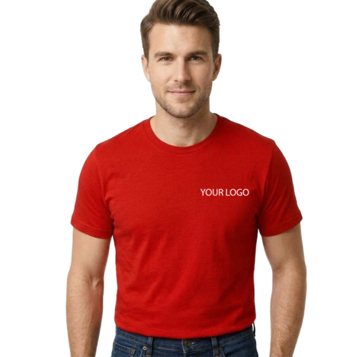 Round Neck T Shirts with custom logo