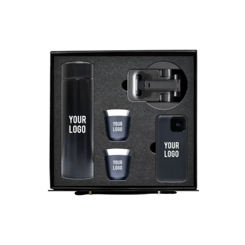 Tech 4-Piece Corporate Gift Set with custom logo branding, Dubai UAE