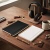 Eco-neutral Cork Spiral Notebook with custom logo – view 4