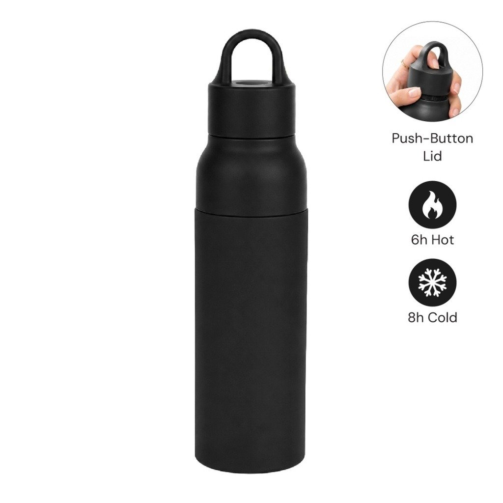 Double Wall Bottle with Push Lid 550 ml