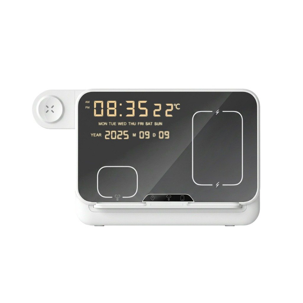 5 in 1 Wireless Fast Charging Station with Display Clock - Image 3