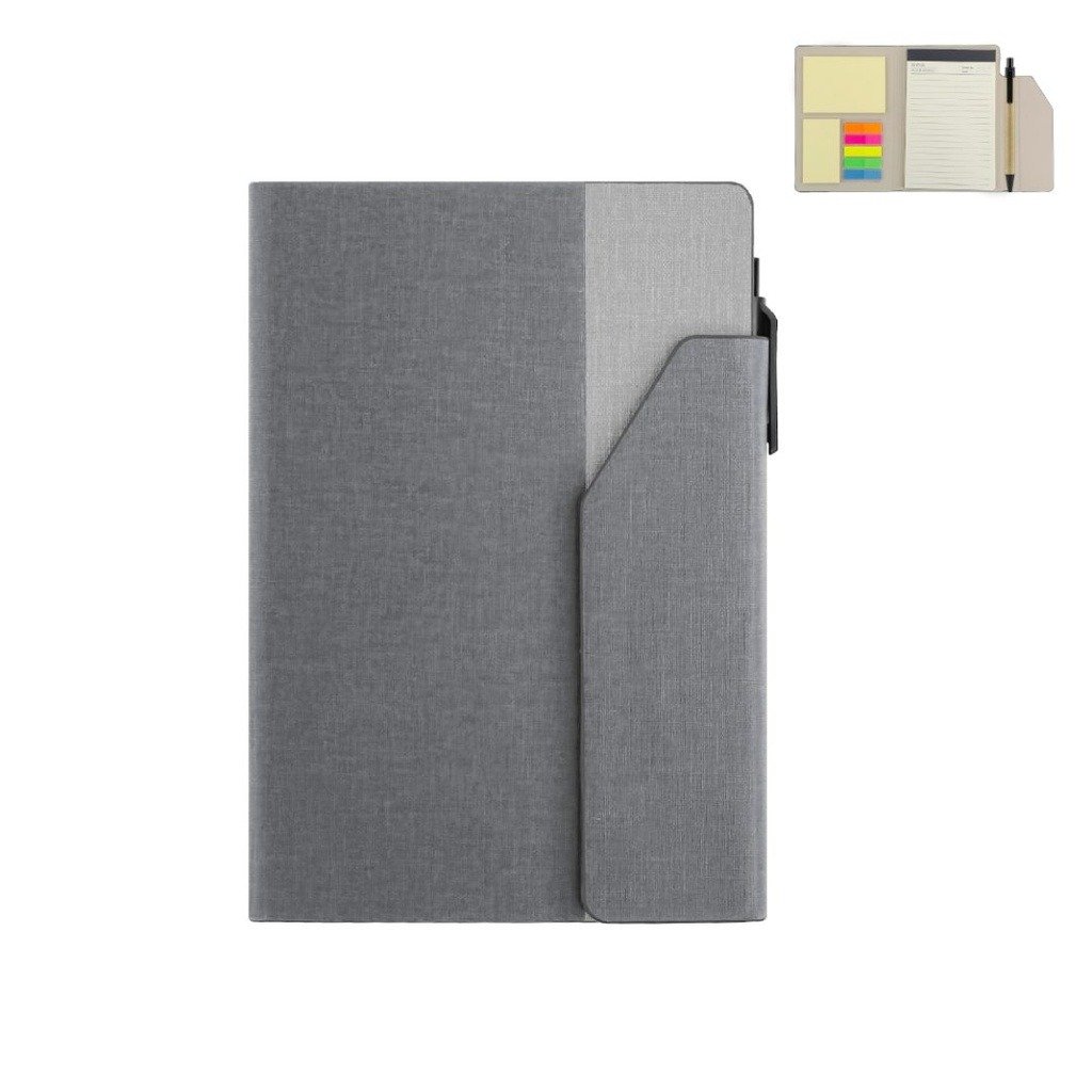 Notepad with Pen and Sticky Note with custom logo