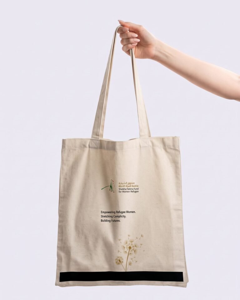 Custom printed cotton tote bag